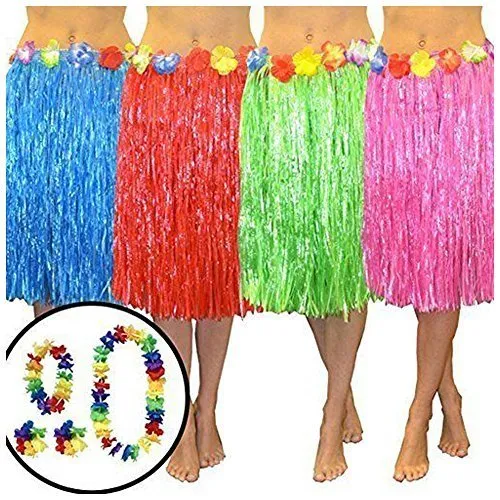 Wholesale Solutions A Costume Travestimento Gonna Hula Hawaiana per adulti - rosso