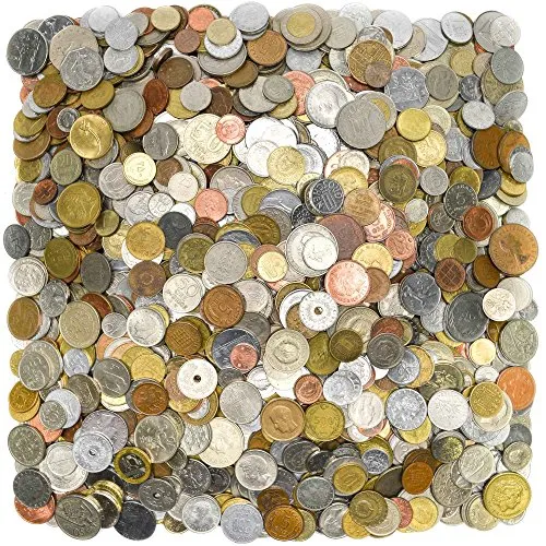5lb CIRCULATED WORLD FORIEGN COINS,HEAVIER,LARGER,OLDER,A MIX OF OLD AND NEW!World coin collection set.NO TOKENS. by World Coins