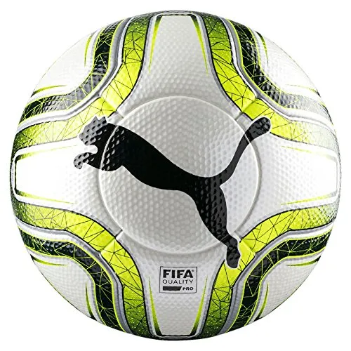 PUMA Final 1 Statement FIFA Quality PRO, Pallone da Calcio Unisex-Adulto, White/Lemon Tonic/Black, 5