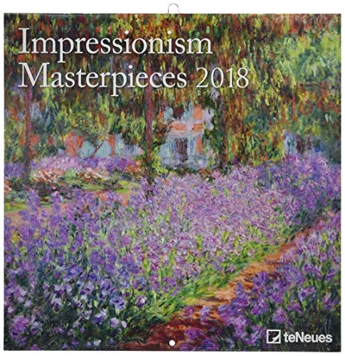 2018 Impressionism Calender - teNeues Grid Calendar- Art Calender - 30 x 30 cm