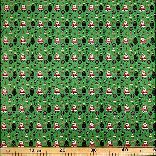 Tessuto Pannolenci Natale Mini Santa 20 Cm - Verde