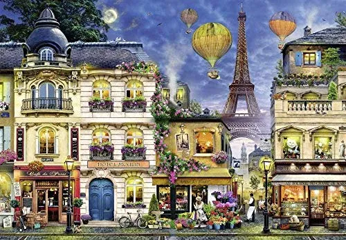 Jigsaw Puzzle 1500 piece  Puzzle di legno Passeggiata serale a Parigi Decorazioni familiari, regalo di compleanno unico adatto per adolescenti e adulti