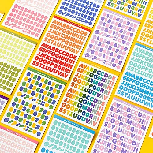 30 fogli Adesivo Lettere e Numeri Adesivi Alfabeto Lettere Alfabeto Colorate Autoadesivi Stickers, per Biglietti D'auguri di Compleanno Libri e Decorazioni per la Casa Quaderni Fai da te per Bambini
