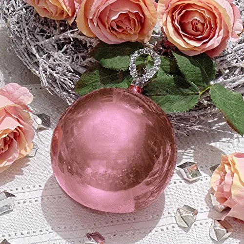 EDG ENZO DE GASPERI Decoro Pallina Shabby Chic Albero di Natale all Glass Collection Colore Rosa Antico Diametro 10 cm