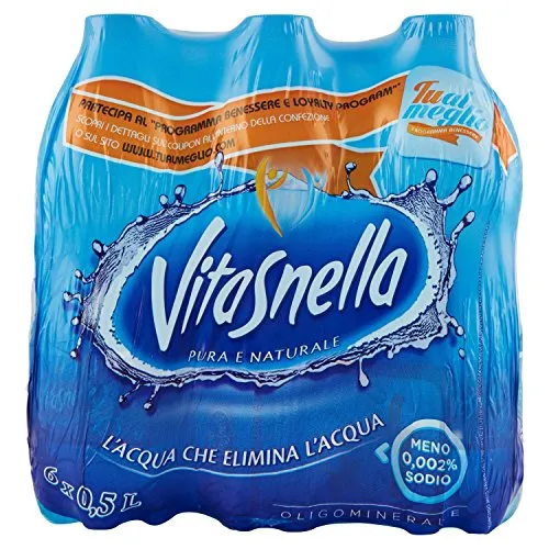 Vitasnella Acqua Oligominerale Naturale - Confezione da 6 x 500 ml