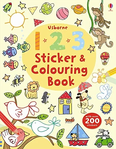 123 sticker and colouring book. Ediz. a colori