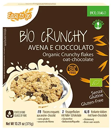 Probios Bio Crunchy Avena e Cioccolato - 375 gr, Senza glutine