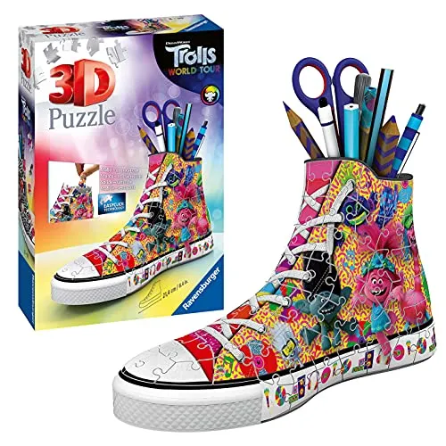 Ravensburger- Puzzle 3D Sneaker 108 pièces-Trolls 2, Multicolore, 11231