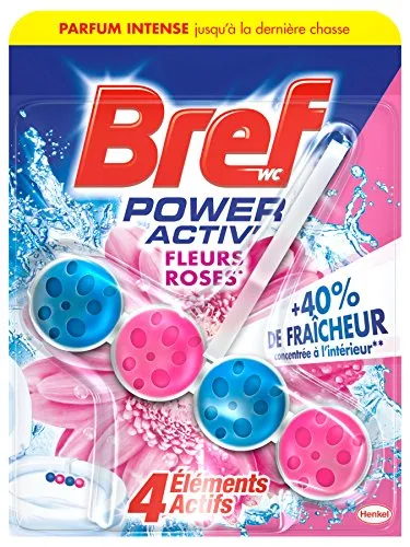 Bref-Detergente per WC Power Activ Pink Splash 50 g