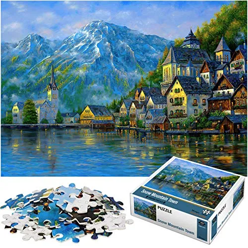 AivaToba Puzzle Classici 1000 Pezzi, Jigsaw Puzzle Montagna di Neve Paesaggi Marvel Puzzle Impossible Puzzle Incorniciabili Intelligence Puzzle da Pavimento per Adulti Bambini 70 * 50 CM