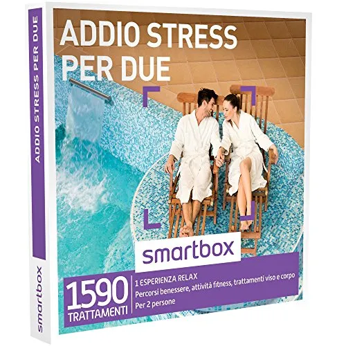 Smartbox - Addio Stress Per Due - 1590 Momenti Rilassanti, Cofanetto Regalo, Benessere