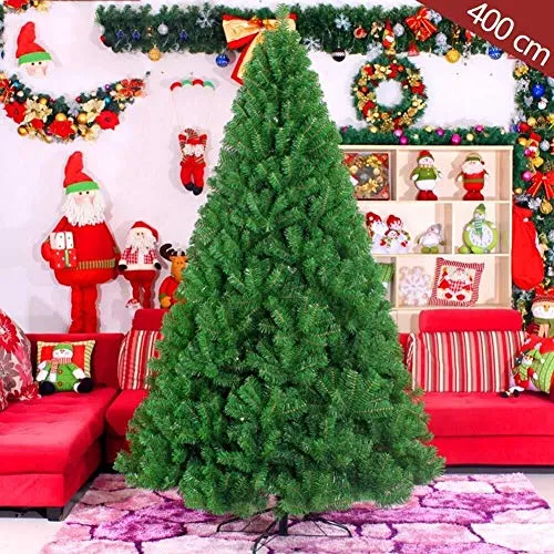 WANGXIAOYUE 300/400 cm Encrypted - Albero di Natale con aghi di pino e albero di Natale per esterni, grande decorazione (colore verde, dimensioni: 400 cm)