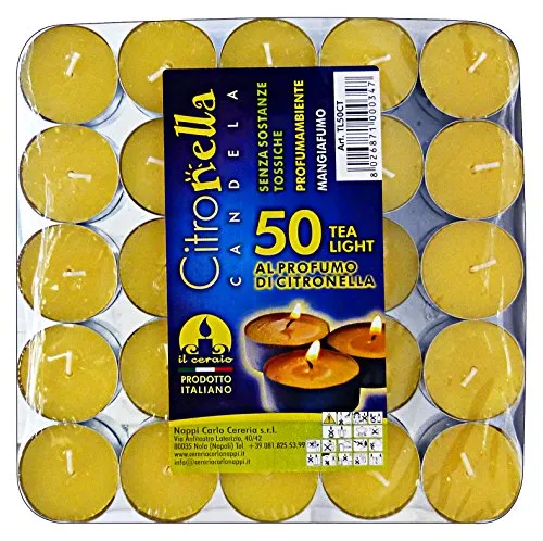 Citronella, Candecitro50, Candele SCALDAV.X 50 Pezzi Arredo Giardino, unità