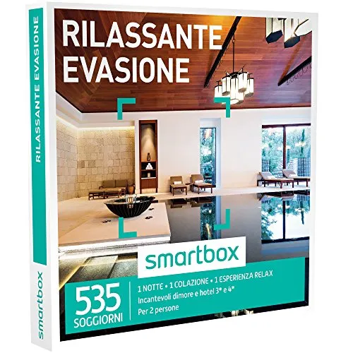 Smartbox - Rilassante Evasione - 535 Soggiorni Con Un'Esperienza Relax In Dimore e Hotel 3* e 4*, Cofanetto Regalo