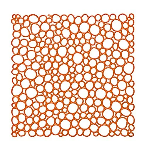 Koziol divisorio/Decorazione Element Oxygen, plastica, 27 x 27 cm, Plastica, Trasparente/Arancione, 0.3 x 27 x 27 cm