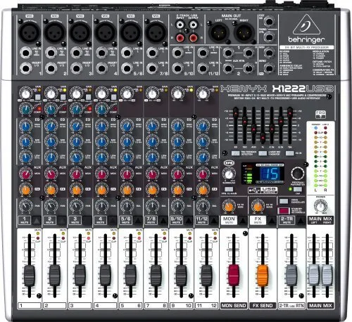 BEHRINGER XENYX X1222USB mixer professionale 16 ingressi effetti interfaccia audio usb