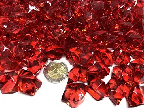 CRYSTAL KING 140 pezzi 500 G grande rosso decorazione diamanti di ghiaccio 32 mm brillanti strass acrilico pietre fai da te decorazione pietre gltzer pietre Strass per decorare decorare