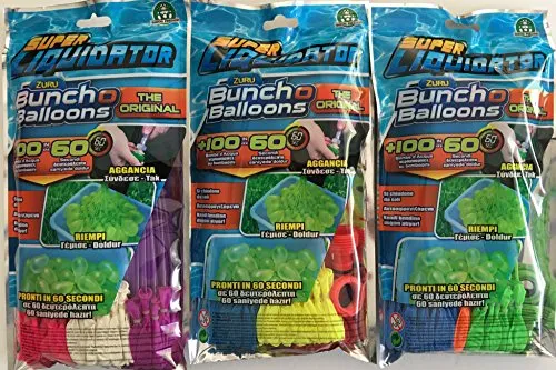 Super Liquidator Bunch o Ballons, Bombe d'Acqua, 3 confezioni di 105 palloncini!