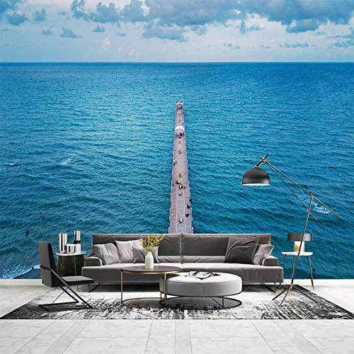 Foto Murale 3D Murando Carta Da Parati 250X175Cm Mare Blu Senza Fine Decorazione Da Muro Design Carta Per Pareti Natura