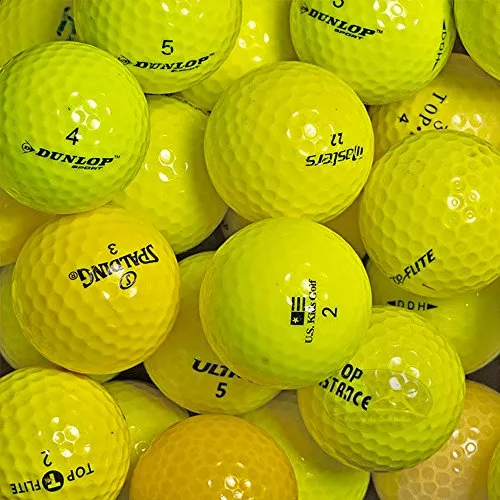 Palline da Golf Mix Gialle 100 Palline da Golf usate AAA e Pearl (4/5 Stelle)