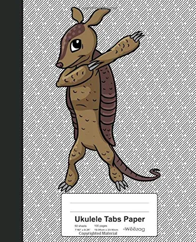 Ukulele Tabs Paper: Dabbing Armadillo Lizard Book