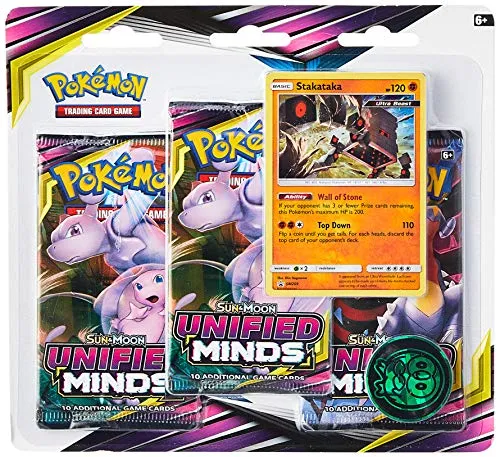 Pokémon POK82570 Pokemon TCG: Sun & Moon 11 Unified Minds, confezione da 3, colori misti