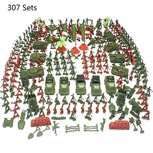 307 Soldati di Plastica del Giocattolo, Giocattoli dell'Esercito dei Soldati di Giocattolo La Plastica Verde Tradizionale per I Giochi di Guerra Militari dell'Esercito Gioca I Giocattoli