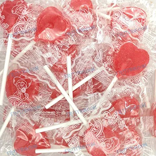 Mini Heart Lollipops - Candy with Stick - CERDÁN - Lecca lecca - 100 Unidades