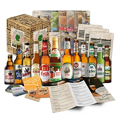 '"Biere del mondo confezione regalo + + informazioni + + birra coperchio. Birra regalo per uomini/compleanno/Natale ecc. la idea regalo perfetta per gli uomini