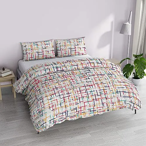 Italian Bed Linen MB HOME BASIC Parure Copripiumino “Dafne”, Matrimoniale, Snakeworld