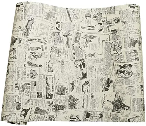 Vintage giornale di contatto carta autoadesiva in vinile mensola del cassetto per mobili Artigianato d'arte decorazioni per la casa 60 x300cm