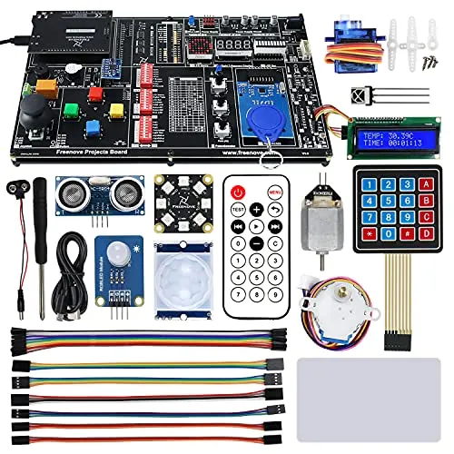 Freenove Projects Kit with Control Board V4 (Compatible with Arduino IDE), 236-Page Detailed Tutorials, 46 Projects, No Soldering, Simple Wiring