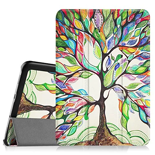 FINTIE Custodia per Samsung Galaxy Tab S2 8.0 - Ultra Sottile di Peso Leggero Tri-Fold Case Cover con Funzione Sleep/Wake per Samsung Galaxy Tab S2 8 Pollici Tablet, Love Tree