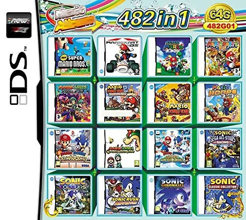 482 in 1 giocos carta DS giocos Super Combo NDS Pacchetto gioco per DS NDS NDSL NDSi 3DS 2DS XL Nuovo