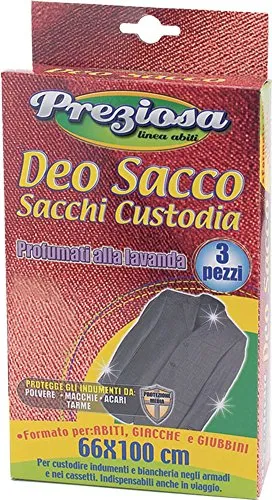 Preziosa SAC01401A Sacchi Deosacco Giacca, 24.5x12.5x5 cm, 3 unità