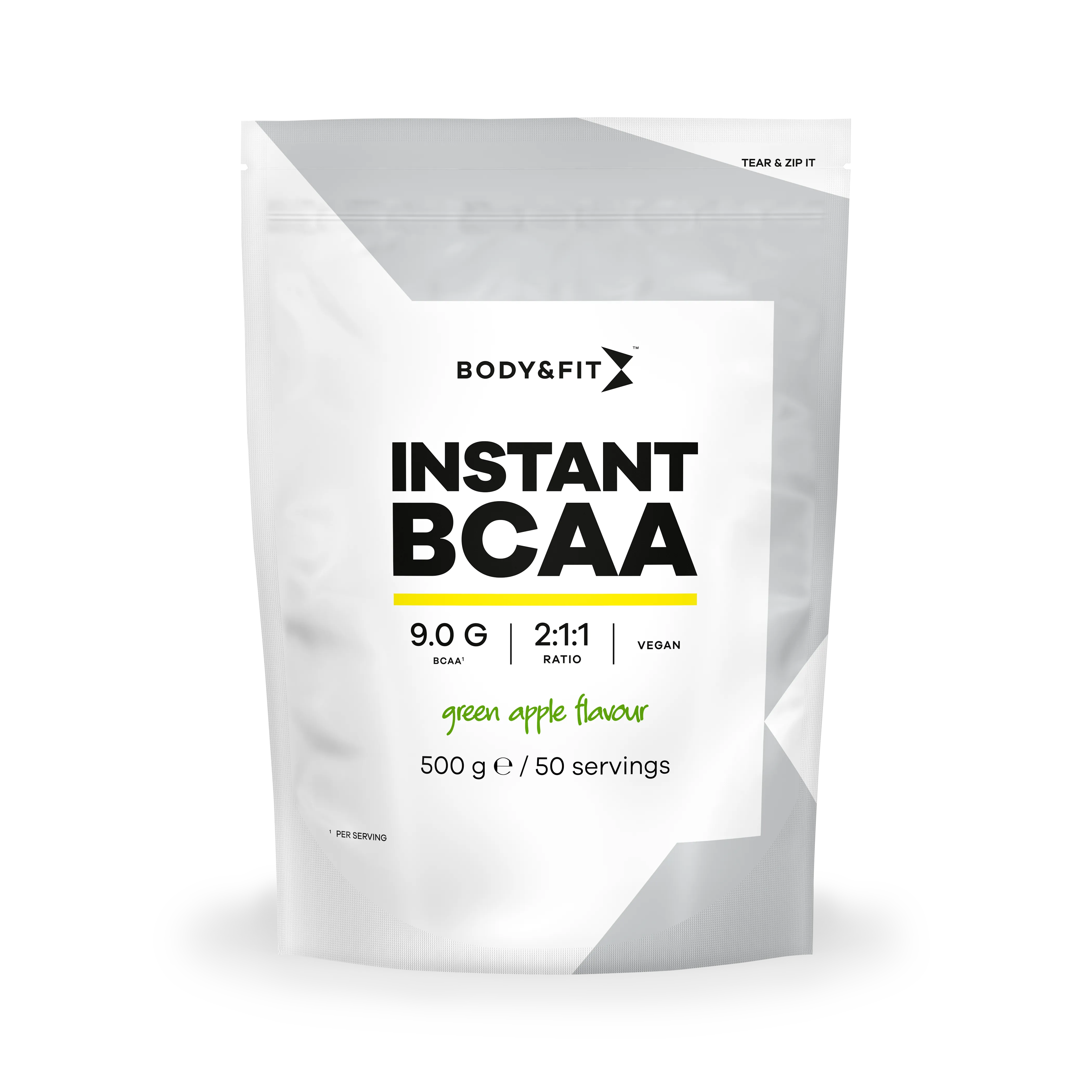 Instant BCAA - Body&Fit - Mela Verde - 500 Grammi (50 Dosi)