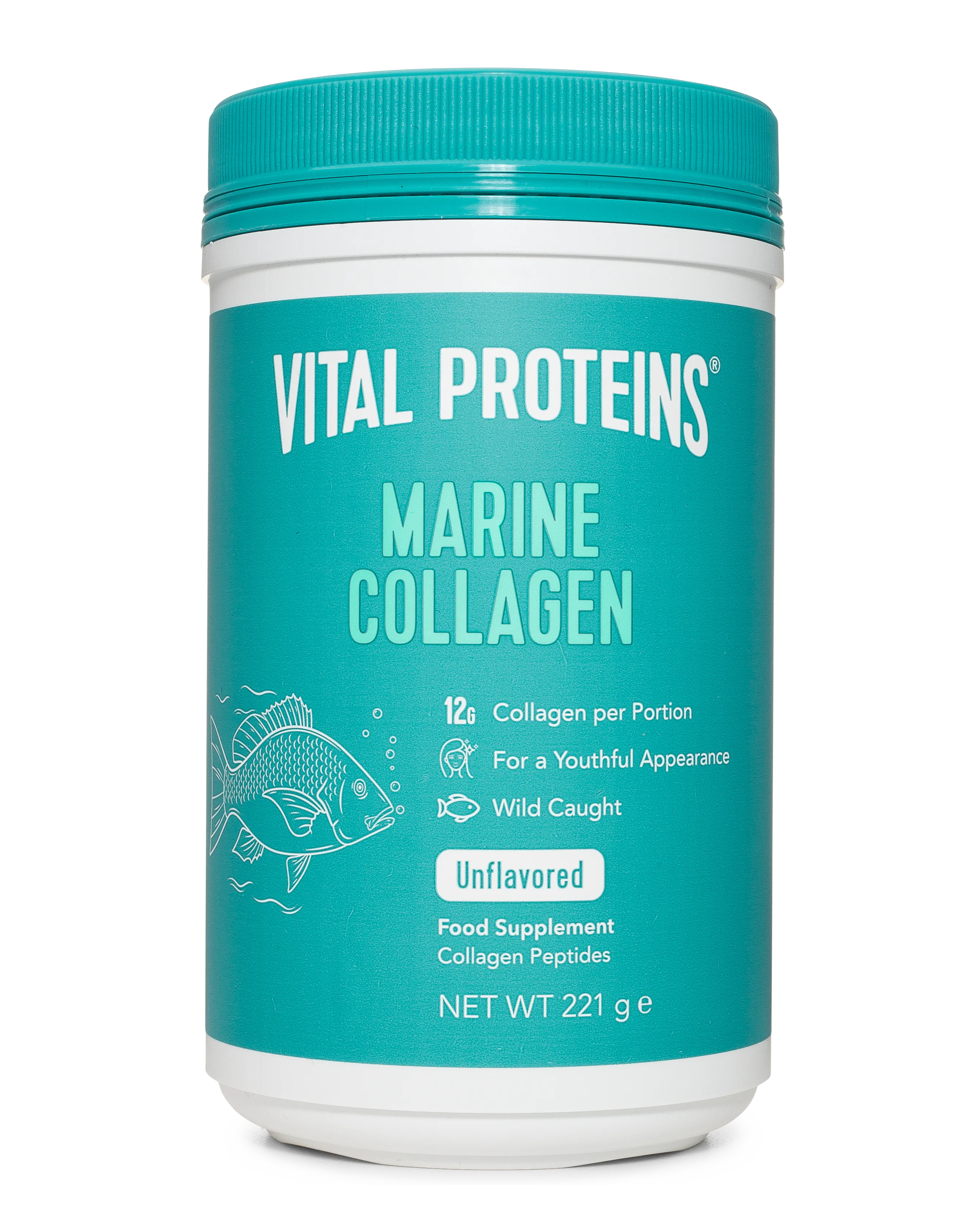 Collagene marino -  - Naturale (insapore) - 221 Grammi (18 Dosi)