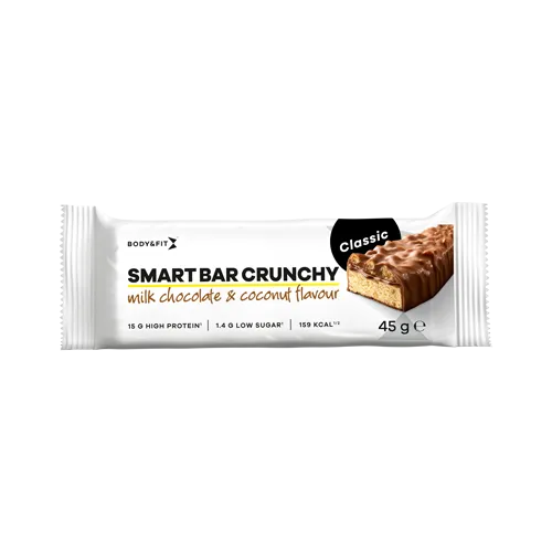 Smart Bar Crunchy Classic - Body&Fit - Milk Chocolate & Coconut - 12 Barrette (540 Grammi)