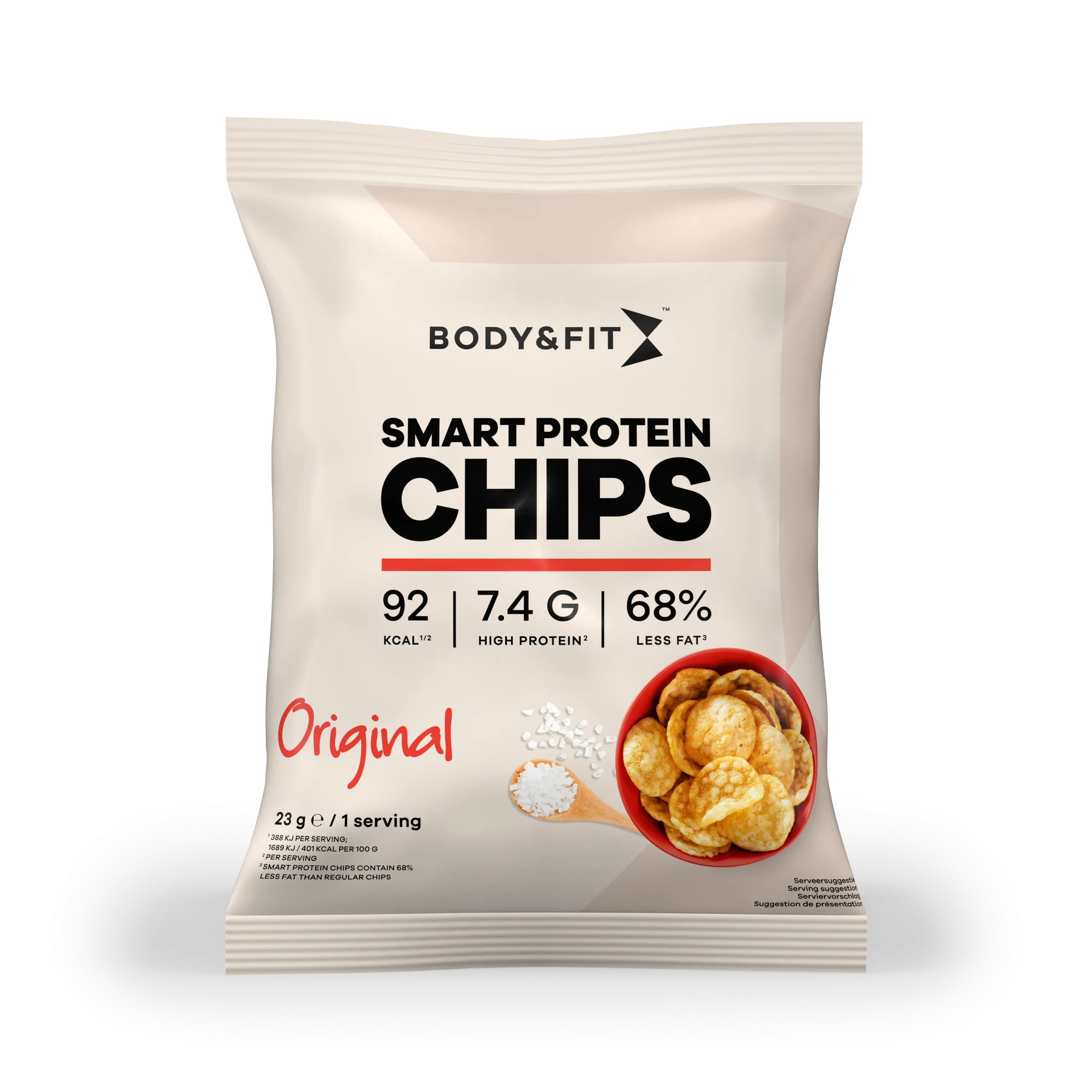 Patatine Smart Protein - Body&Fit - Originale - 276 Grammi (12 Bustine)