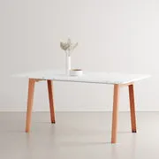 Tavolo rettangolare New Modern - / 160 x 95 cm - Plastica riciclata / 6 a 8 persone di  - Rosa - Materiale plastico