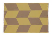 Plaid Sway - / 130 x 180 cm di  - Giallo - Tessuto