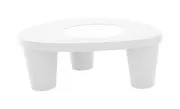 Tavolino Low Lita di  - Bianco - Vetro/Materiale plastico