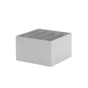 Scatola - con scomparti / Per Fioriera Plant Box su base di  - Grigio - Metallo
