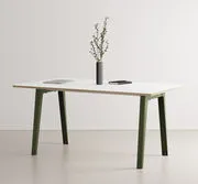 Tavolo rettangolare New Modern - / 160 x 95 cm - Laminato / 6 a 8 persone di  - Verde - Metallo/Legno