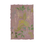 Tappeto Sprouts Powder - / 150 x 200 cm di  - Rosa - Tessuto