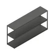 Scaffale New Order - / Metallo - L100 x H 109,3 cm di  - Nero - Metallo