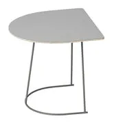 Tavolino Airy Half / 44 x 39 cm -  - Grigio - Metallo/Legno