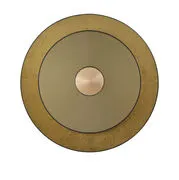 Applique Cymbal LED - / Large - Ø 70 cm - Tessuto di  - Giallo - Tessuto