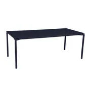 Tavolo rettangolare Calvi - / 195 x 95 cm - Alluminio / 10 a 12 persone - Piano rimovibile di  - Blu - Metallo