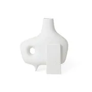 Vaso Paradox Medium - / porcellana - H 25 cm di  - Bianco - Ceramica